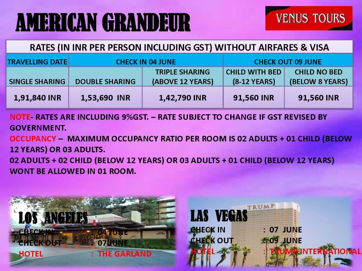 AMERICAN GRANDEUR – LOS ANGELES AND LAS VEGAS